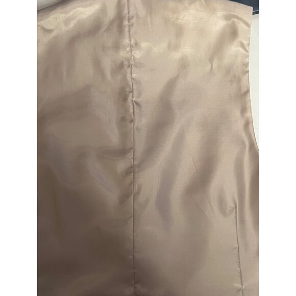 Wehilion Men's  Size M Champagne Formal Jacket Vest 4 Button Front - Picture 8 of 13